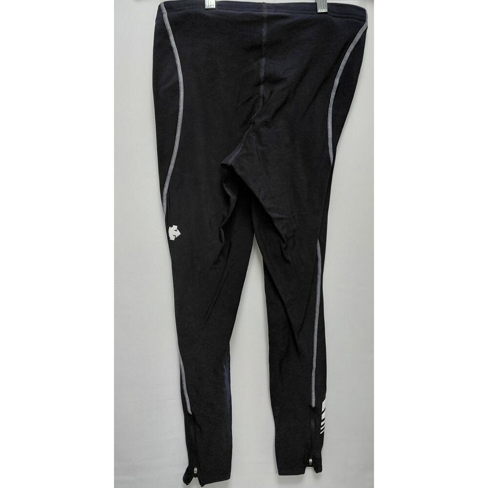 Descente Black Athletic Pants Solid Knit Size Xl - image 2